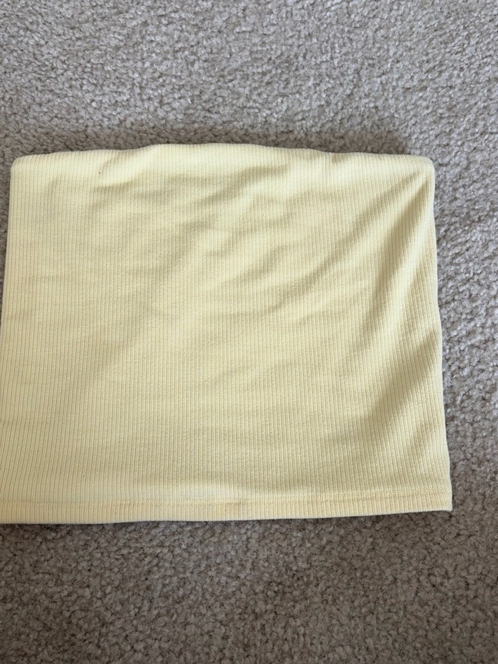 American Eagle Outfitters Ribbed Tube Top - Pale Yellow